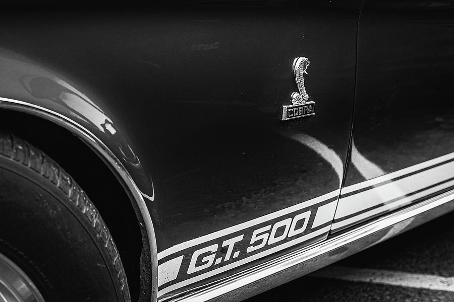 1968 Ford Mustang Shelby Cobra Gt500 Fender Emblem Detail Photograph