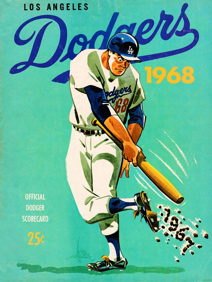 1967 LA Dodgers Scorecard Art - Row One Brand
