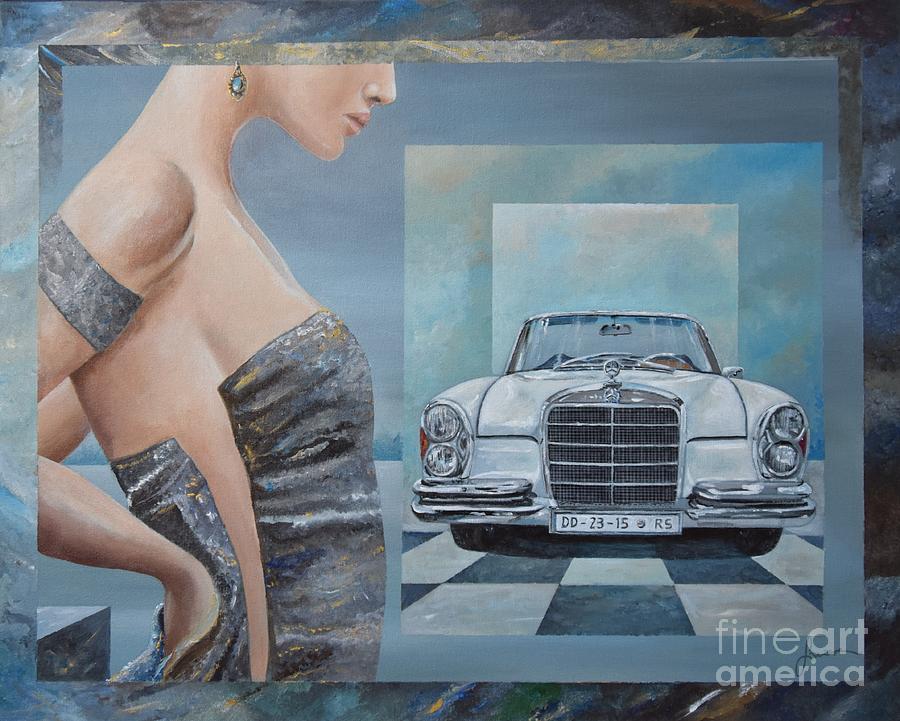 1968 Mercedes Benz 280 SE C Painting by Sinisa Saratlic