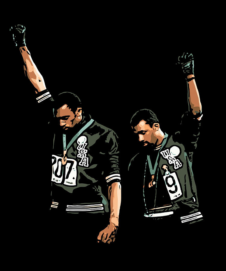 1968 Olympics Black Power Salute Illustration Painting By Lee Brandon ...