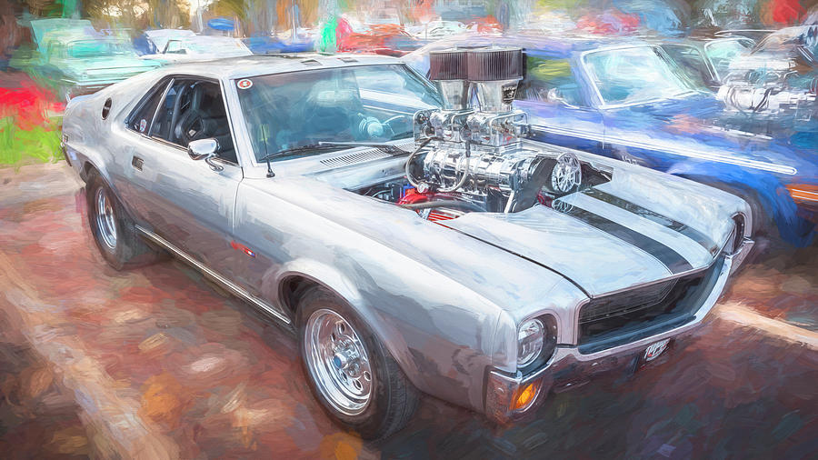 1968 Silver AMC AMX X101 Photograph by Rich Franco 1968 Silver AMC AMX X101 Photograph by Rich Franco