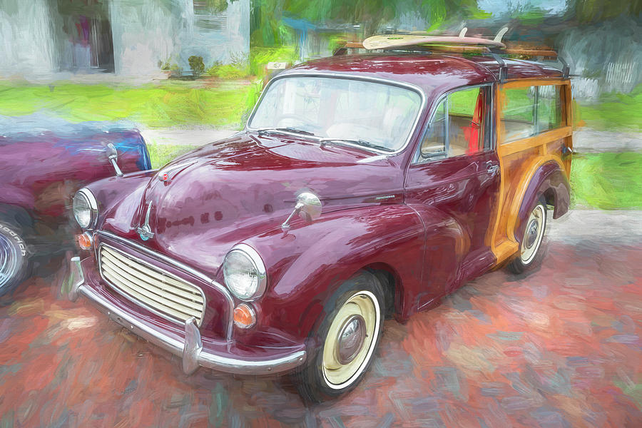 1969 Burgundy Morris Minor Traveller X113 Photograph by Rich Franco ...