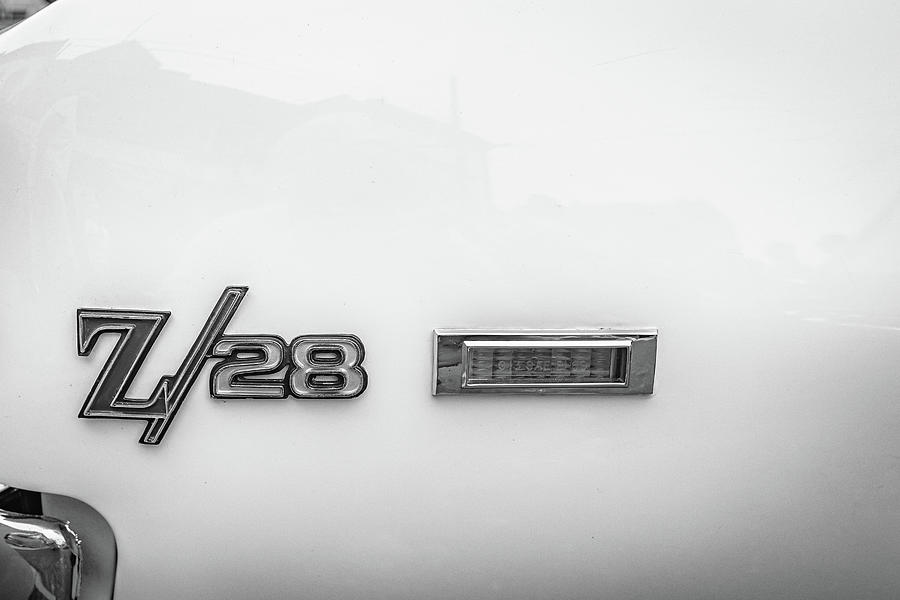 1969 Chevrolet Camaro Z28 Fender Emblem Detail Photograph