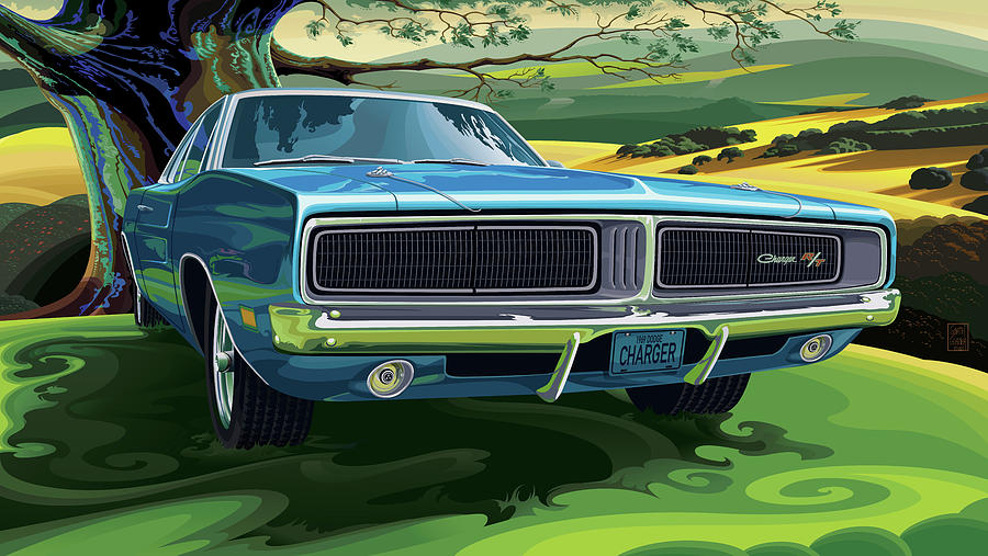 1969 Dodge Charger R/t Digital Art
