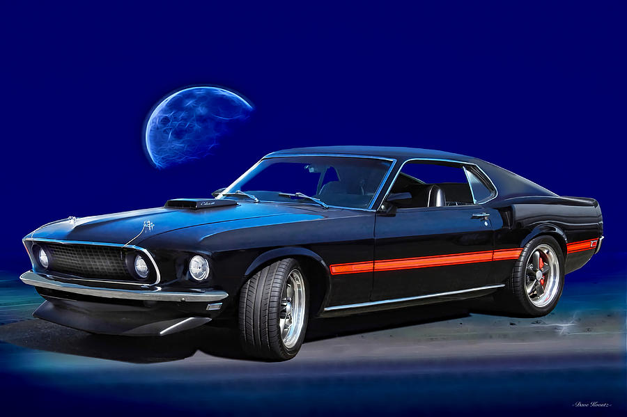 1969 Ford Mustang Mach 1 Fastback II Poster Painting by Lee Archie - Pixels