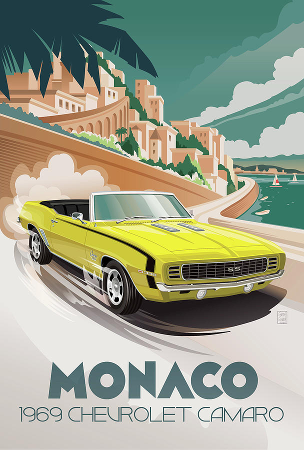 1969 Monaco Camaro Convertable Digital Art