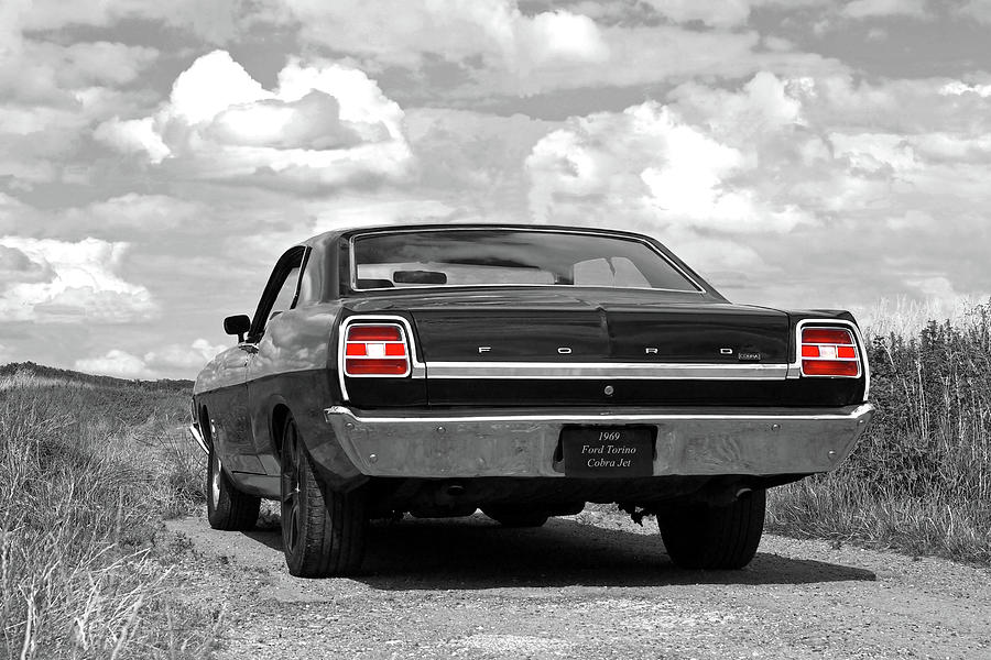 1969 Torino Cobra Jet on a Country Road Photograph by Gill Billington