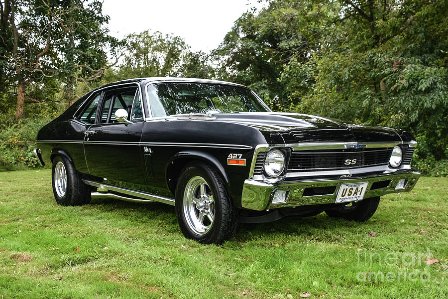 1970 Black Chevy Nova SS Photograph by Jann Denlinger - Fine Art America