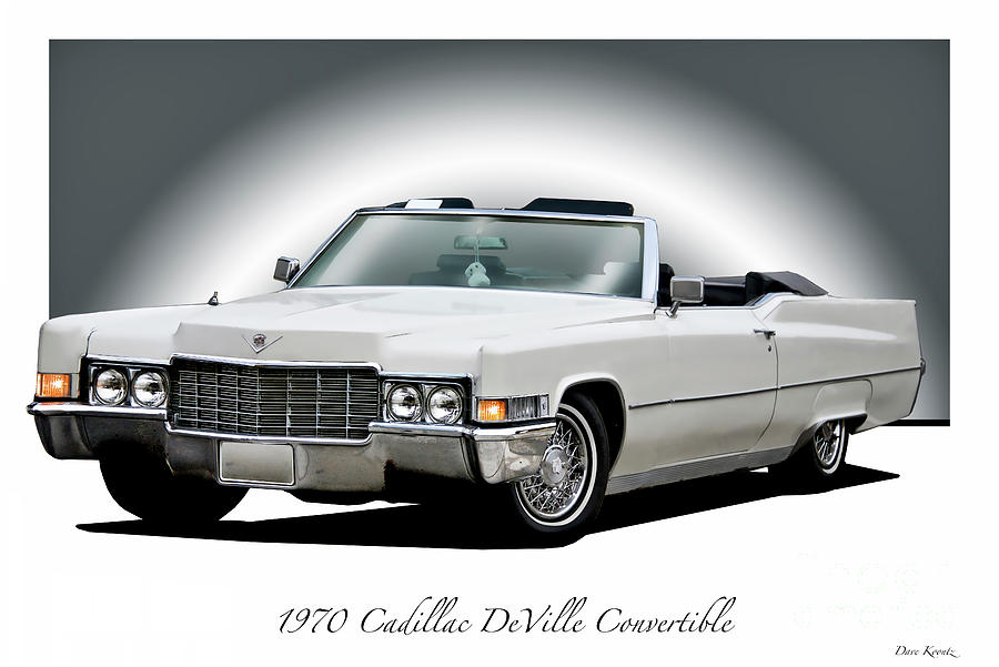 1970 Cadillac DeVille Convertible Photograph by Dave Koontz - Pixels Merch