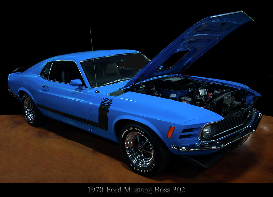 Vintage Ford Photograph - 1970 Ford Mustang Boss 302  by Flees Photos