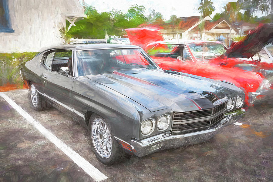  1970 Gray Chevy Chevelle 454 X151 #1970 Photograph by Rich Franco