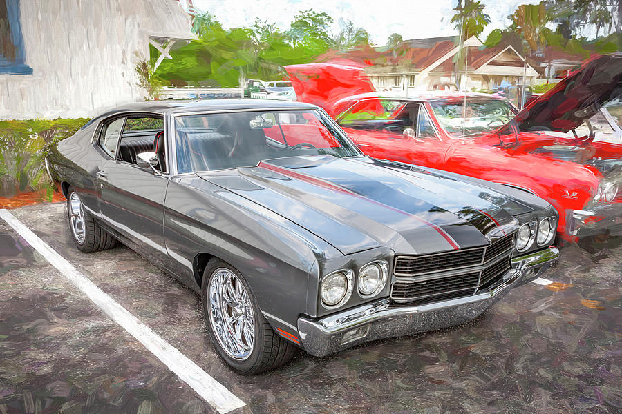  1970 Gray Chevy Chevelle 454 X153 #1970 Photograph by Rich Franco