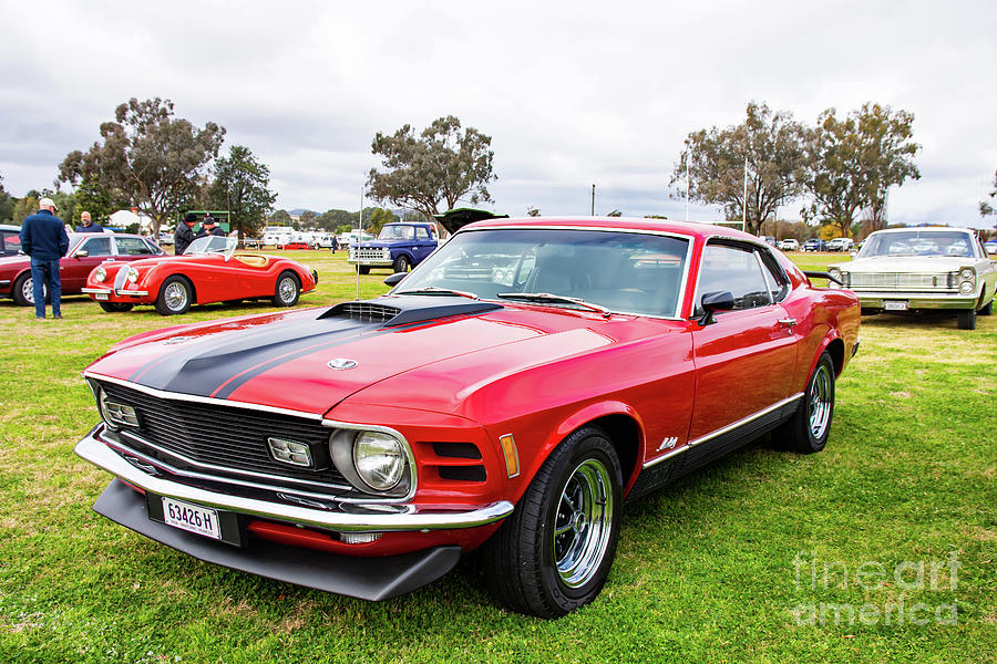 Vintage Photograph - 1970 Mach 1 ford Mustng.      No.5 by Christopher Edmunds