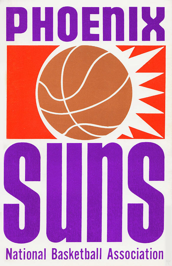 1970 Phoenix Suns Art Mixed Media by Row One Brand