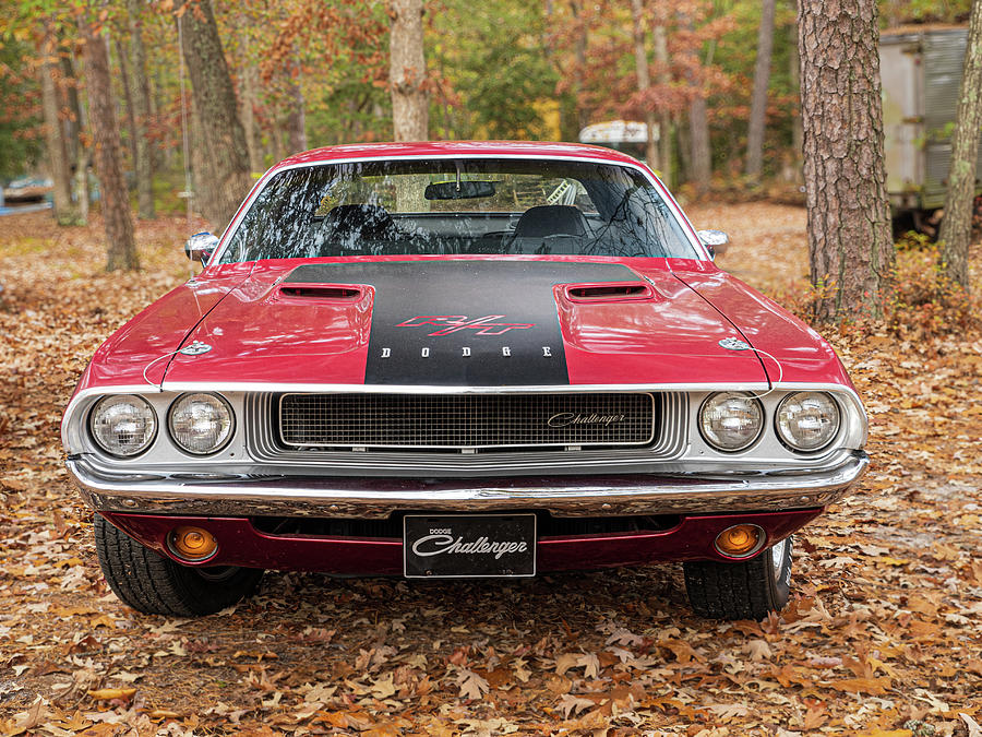 1970 Red Dodge Challenger Photograph by Kristia Adams