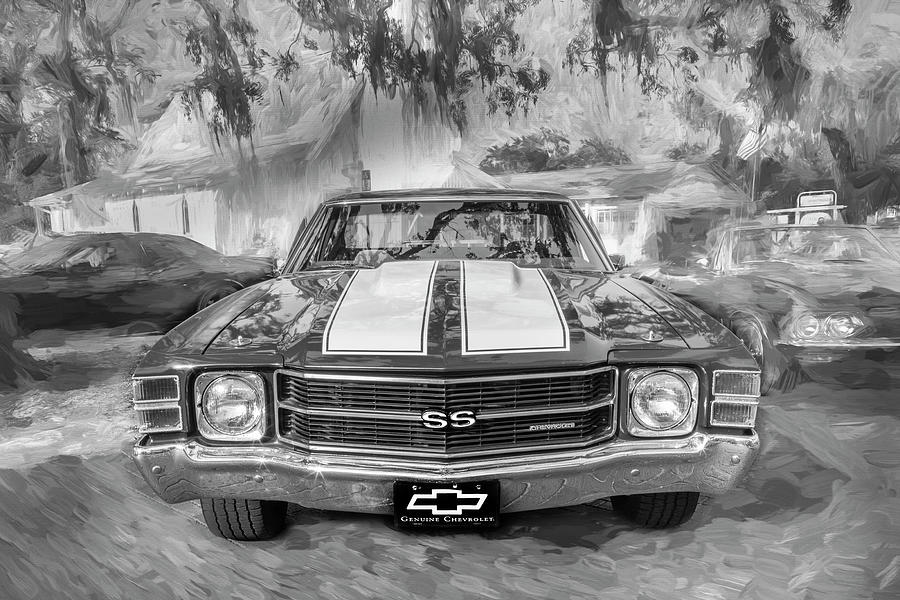 1971 Blue Chevrolet Chevelle SS 350 X132 Photograph by Rich Franco ...