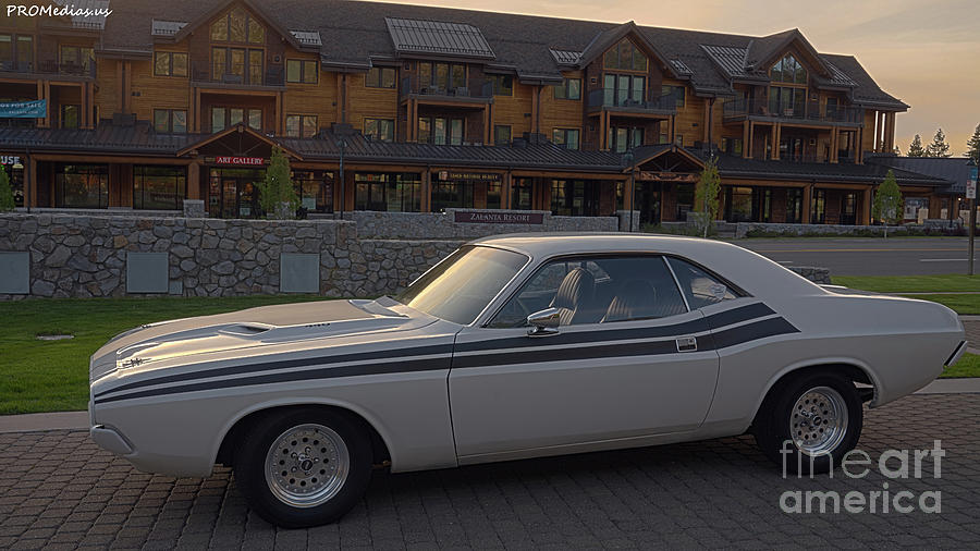 1972 Dodge Challenger at twilight Photograph by PROMedias US