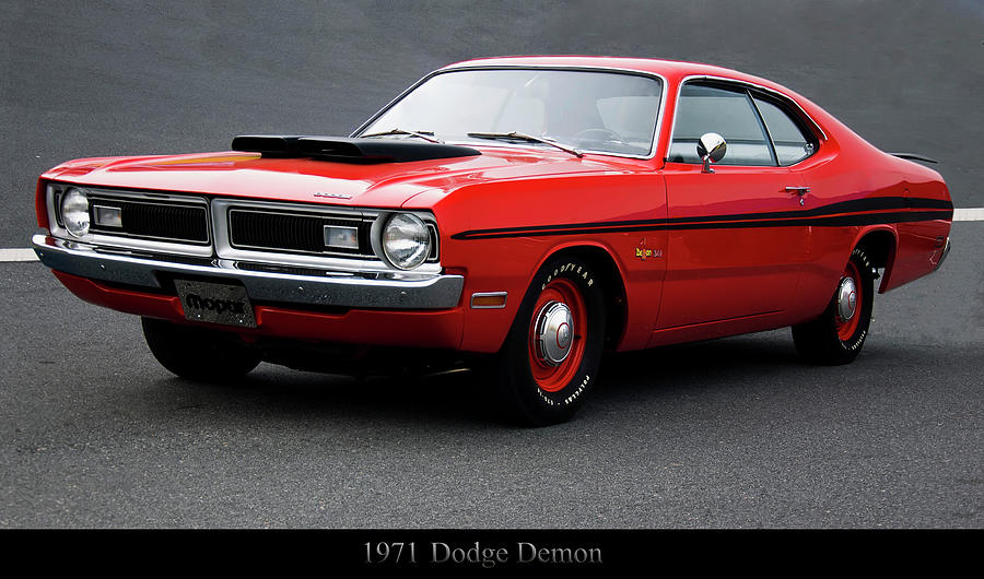 Car Photograph - 1971 Dodge Demon by Flees Photos