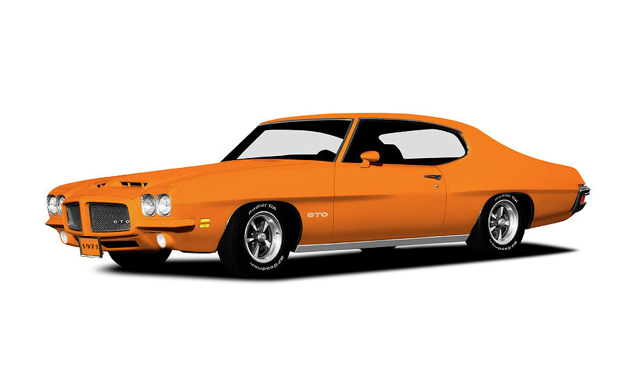 1971 Pontiac GTO - 71pontgtowhi231331 Photograph by Frank J Benz - Fine ...