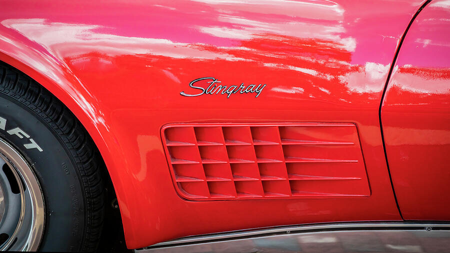 1971 Red C3 Corvette x104 Photograph by Rich Franco