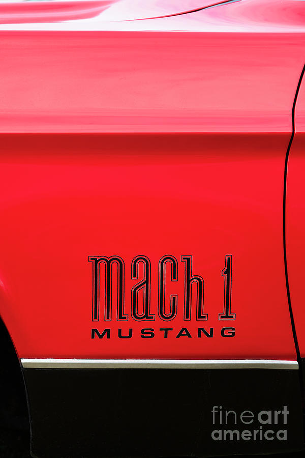 1971 Red Mach 1 Abstract Photograph by Tim Gainey