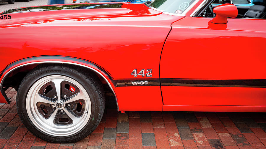 1971 Red Oldsmobile 442 W30  X110 Photograph by Rich Franco