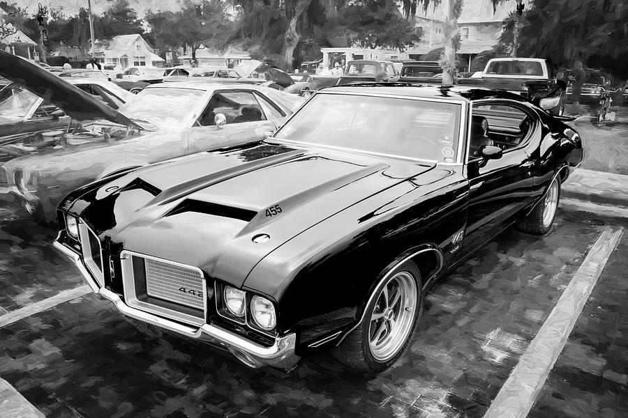 1971 Red Oldsmobile 442 W30 X122 Photograph by Rich Franco