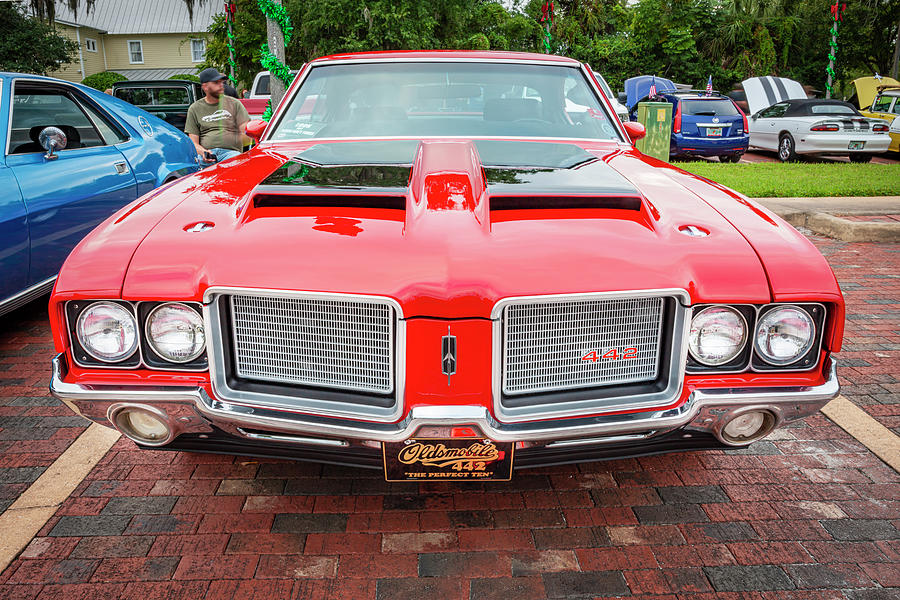1971 Red Oldsmobile 442 W30 X129 Photograph by Rich Franco