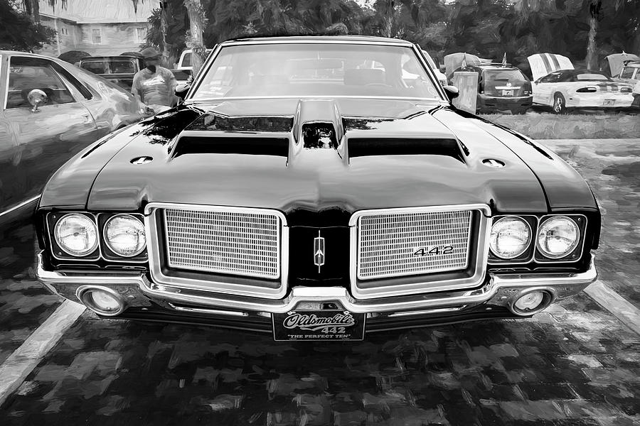 1971 Red Oldsmobile 442 W30 X132 Photograph by Rich Franco