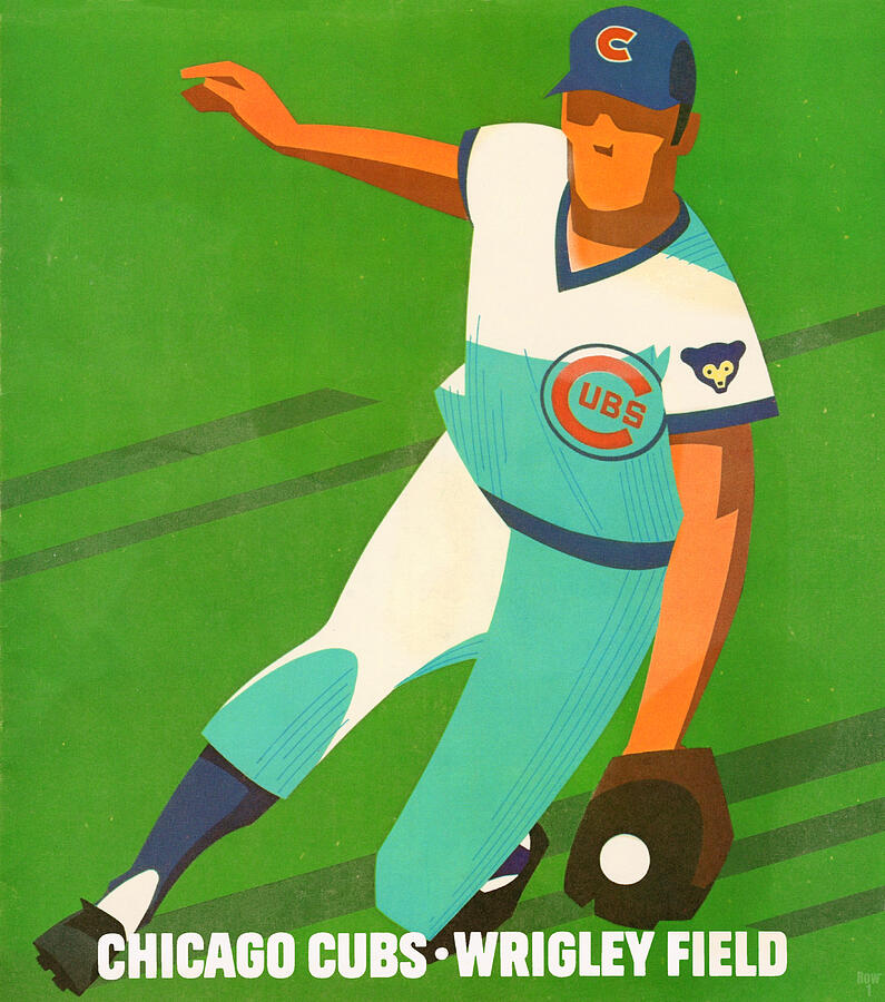 1972 Chicago Cubs Remix Art Mixed Media by Row One Brand