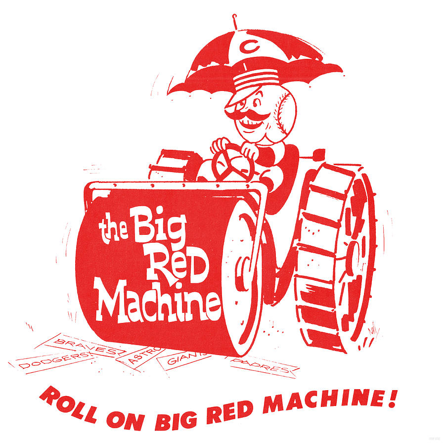 CINCINNATI REDS the Big Red Machine Print Vintage Baseball 