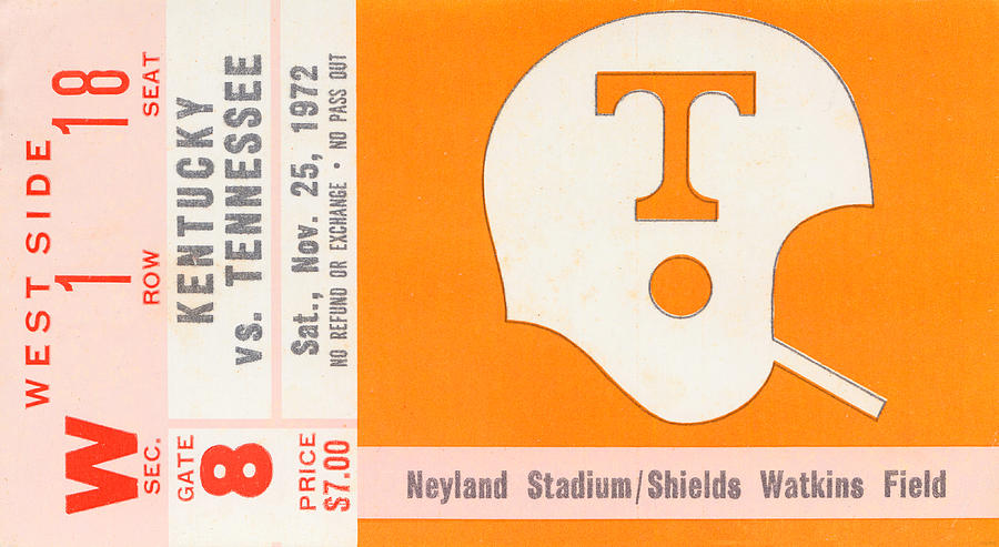 1972 Kentucky vs. Tennessee Mixed Media by Row One Brand