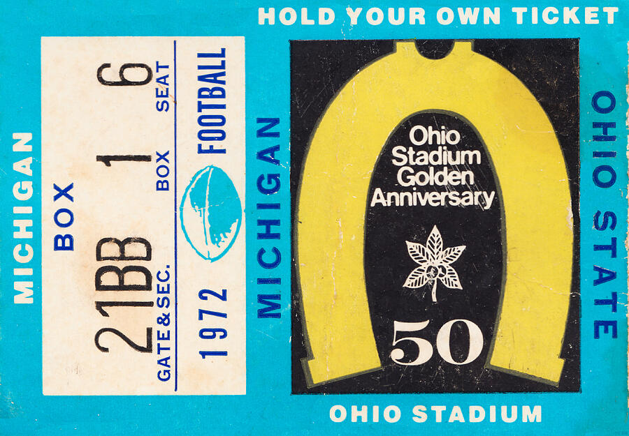 1972 Ohio State vs. Michigan Mixed Media by Row One Brand