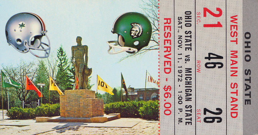 1972 Ohio State vs. Michigan State Mixed Media by Row One Brand