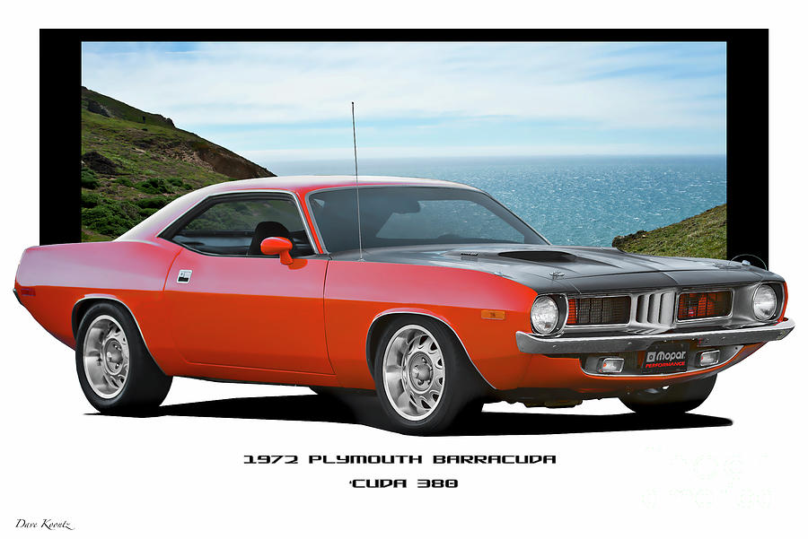 1972 Plymouth Cuda 380 Photograph by Dave Koontz