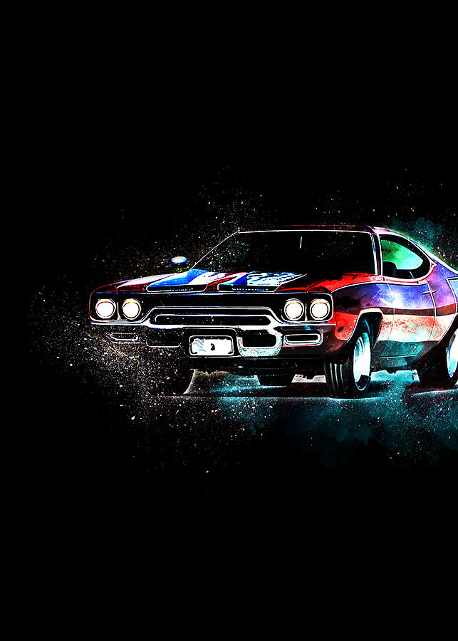 Transportation Digital Art - 1972 Plymouth Gtx Plymouth Muscle Classic by Edgar Dorice