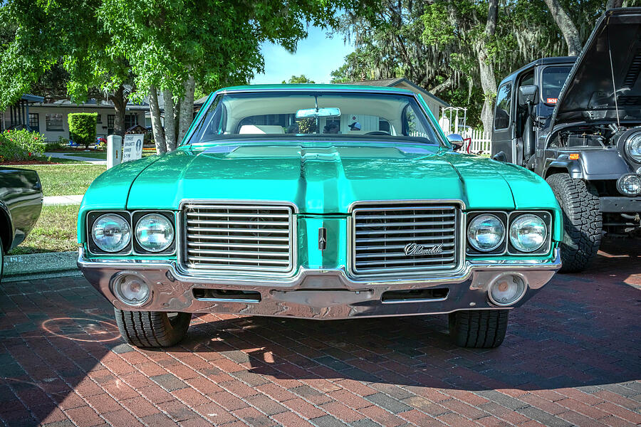 1972 Radiant Green Oldsmobile Cutlass X123 Photograph by Rich Franco 1972 Radiant Green Oldsmobile Cutlass X123 Photograph by Rich Franco
