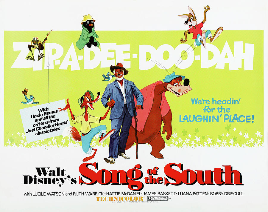 Movie Mixed Media - 1972 Vintage Movie Poster - Song Of The South by Mountain Dreams