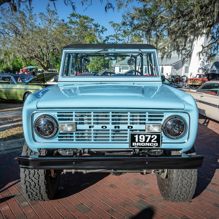 1972 Wind Blue Ford Bronco X103 Photograph by Rich Franco