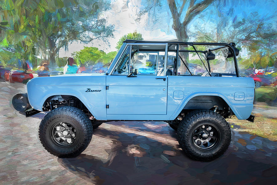 1972 Wind Blue Ford Bronco X104 Photograph by Rich Franco