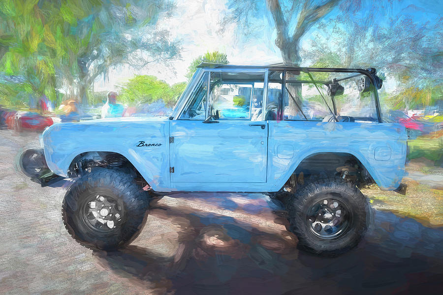 1972 Wind Blue Ford Bronco X106 Photograph by Rich Franco