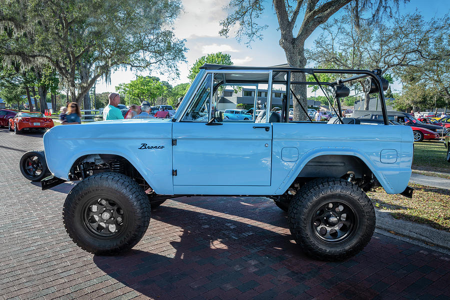 1972 Wind Blue Ford Bronco X107 Photograph by Rich Franco
