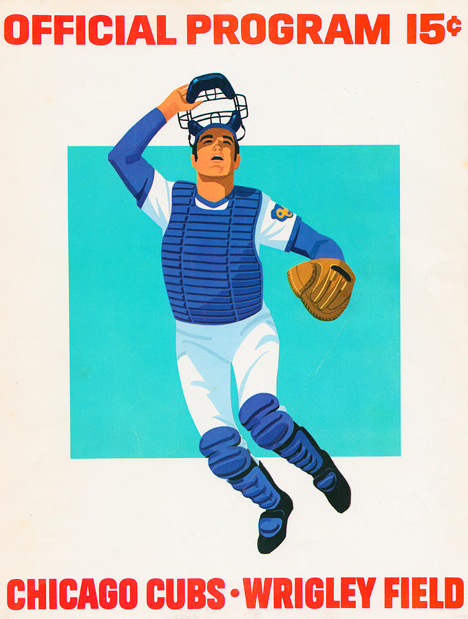 1973 Chicago Cubs Program Cover Art Mixed Media by Row One Brand