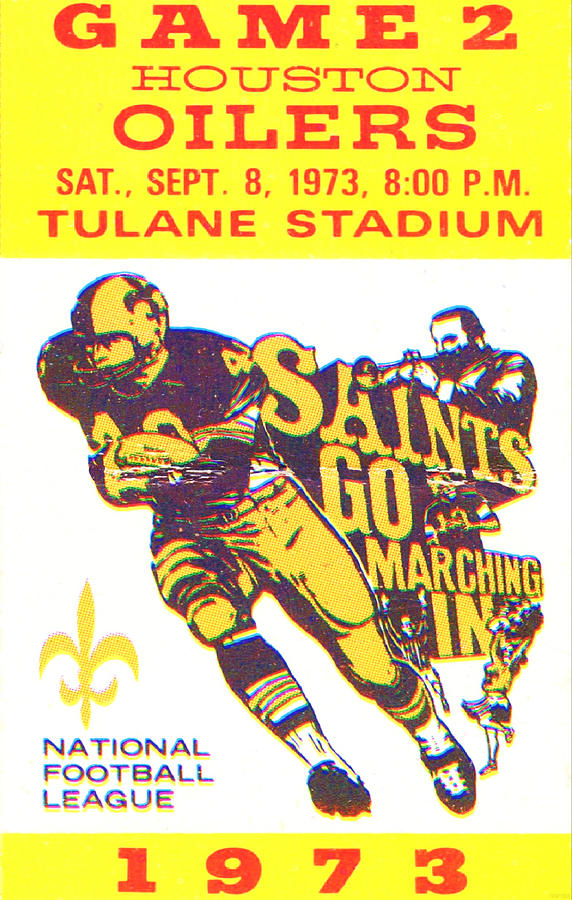 1973 New Orleans Saints Mixed Media by Row One Brand