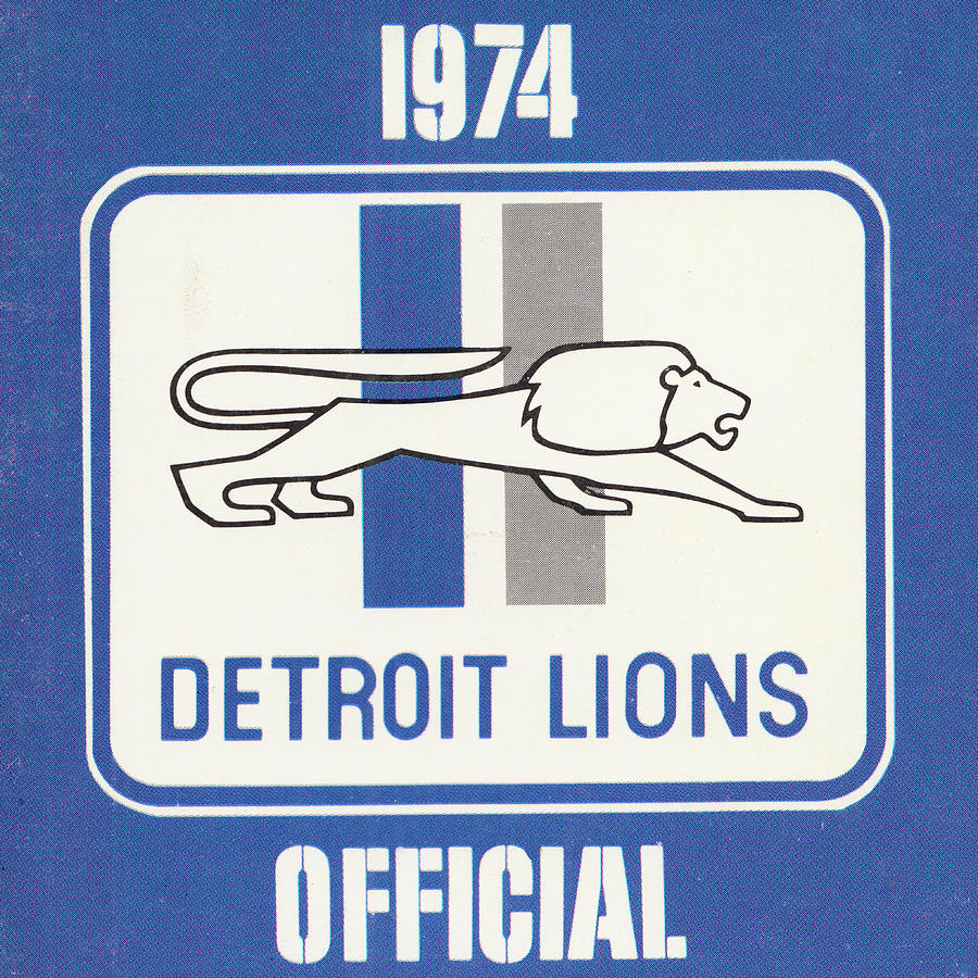 1974 Detroit Lions Art Mixed Media by Row One Brand