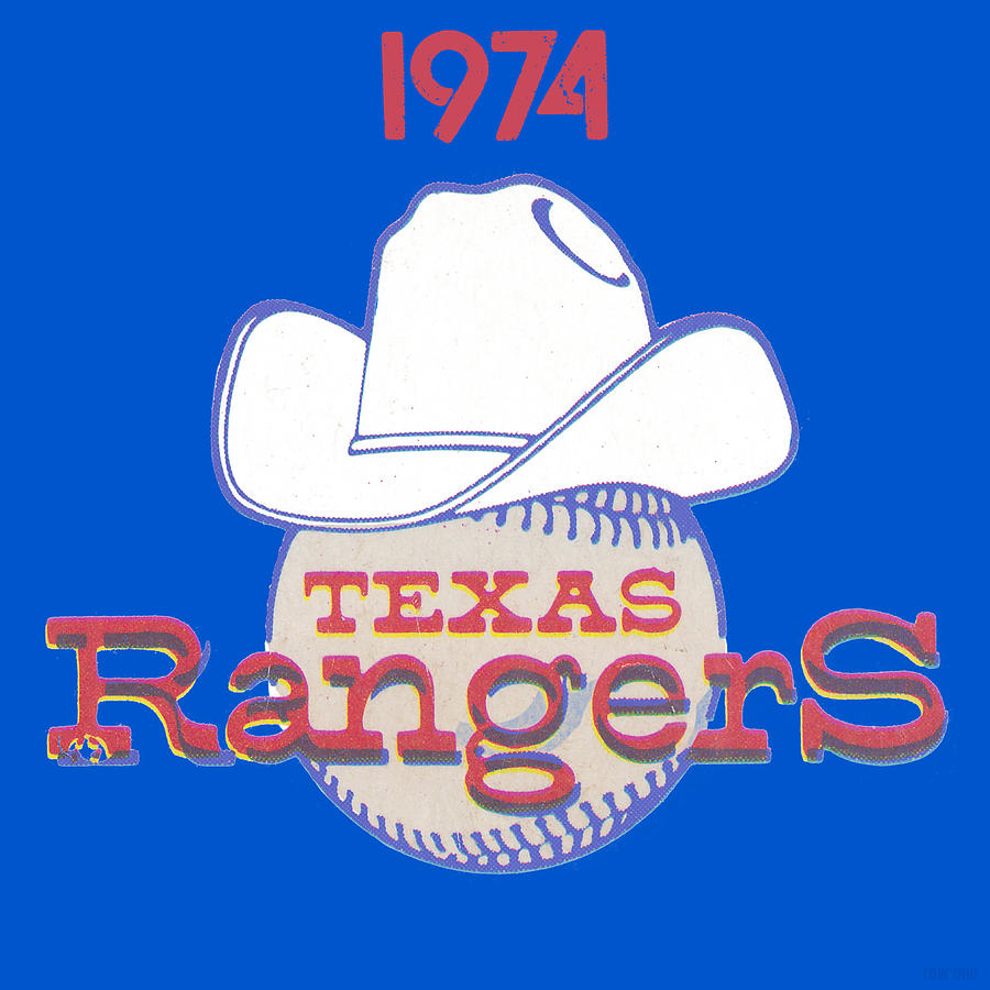 1974 Texas Rangers Art Mixed Media by Row One Brand