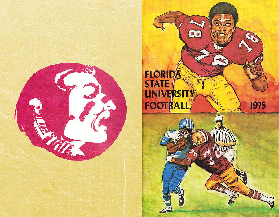 1975 Florida State Seminoles Football Mixed Media by Row One Brand