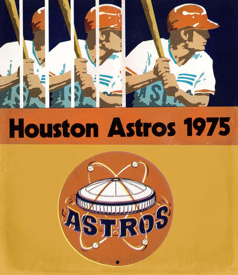 1975 Houston Astros Art Mixed Media by Row One Brand