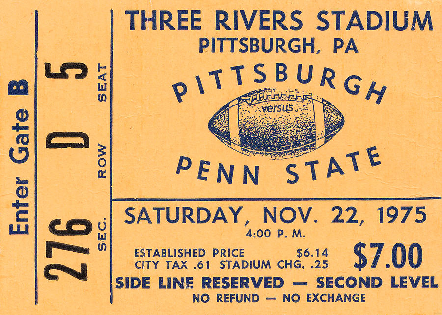 1975 Penn State vs. Pittsburgh Mixed Media by Row One Brand