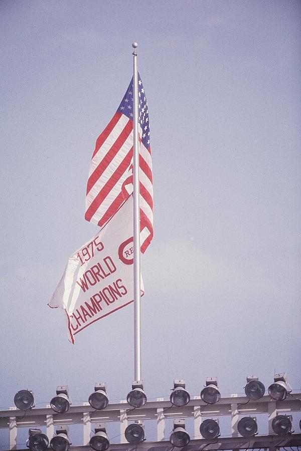 1975 World Champions Flag Photograph by Cincinnati Reds